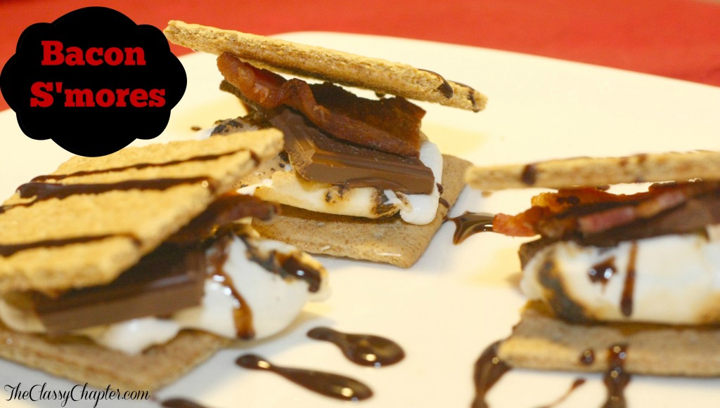 Chocolate, bacon and marshmallows! This tasty treat has the perfect balance of sweet and salty!