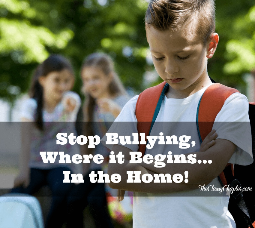 Bullying begins in the home! Take the time to ensure you are raising respectful children.