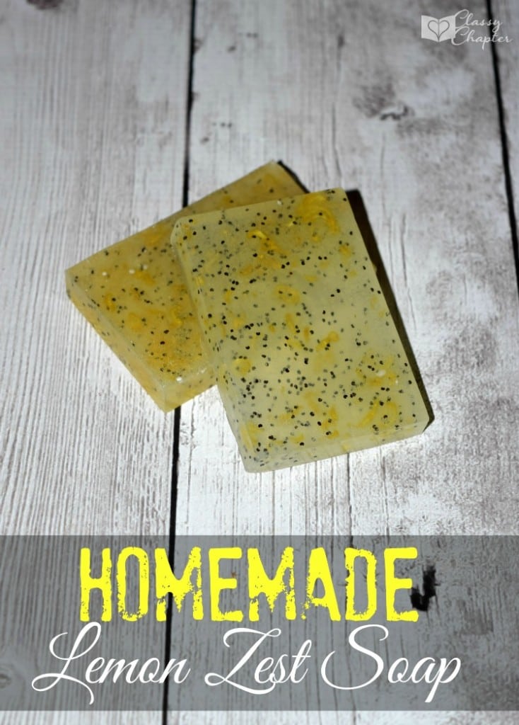 Looking for some homemade soap ideas? This lemon zest soap smells amazing and is so easy to make!