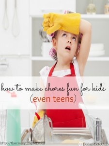 Chores are a hot topic for every family. You have to decide your chores for kids by age, get them to do the chores and decide if you should pay them allowance. Make chore time easier for you and the kids with these 5 tips on making chores fun for kids!