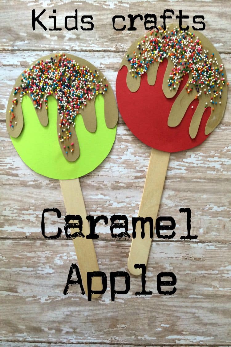 Caramel Apple Popsicle Stick Craft