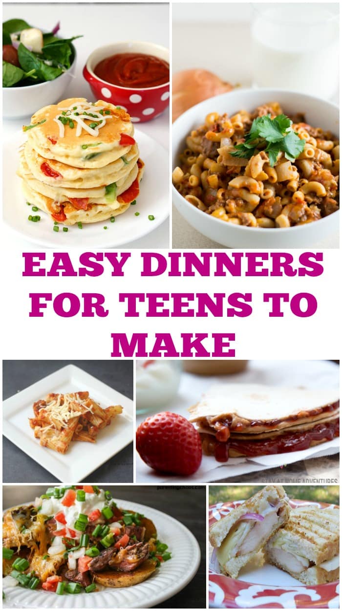 Need to get your kids in the kitchen? Try these easy dinners for teens to make. Kids cooking | recipes for kids | recipes kids can cook