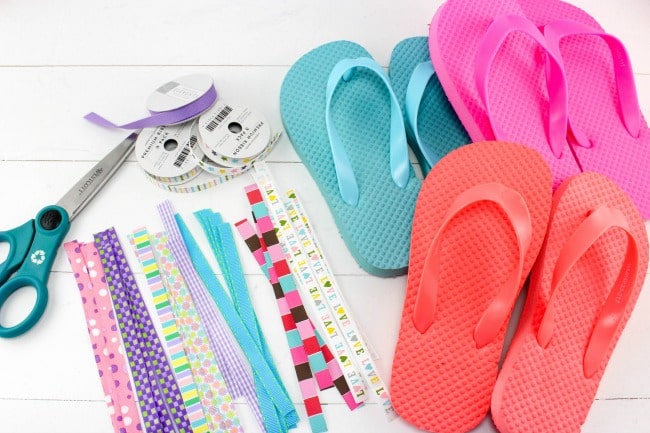 flip flop ribbon craft