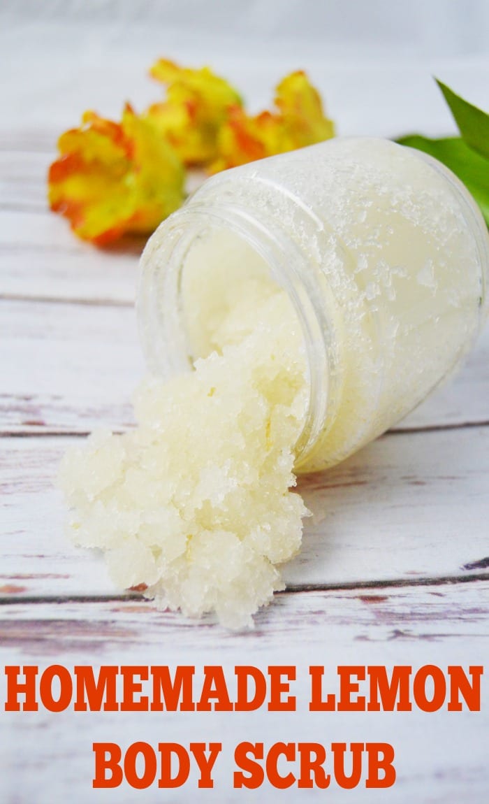 Make your own homemade beauty products with this lemon body scrub. DIY beauty products | body scrubs | homemade beauty products