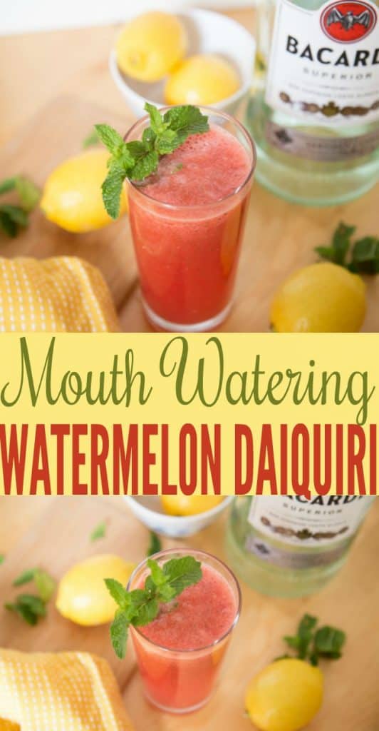 This watermelon daiquiri recipe is delicious and the perfect summer drink. It's also a great drink for any summer parties you have.