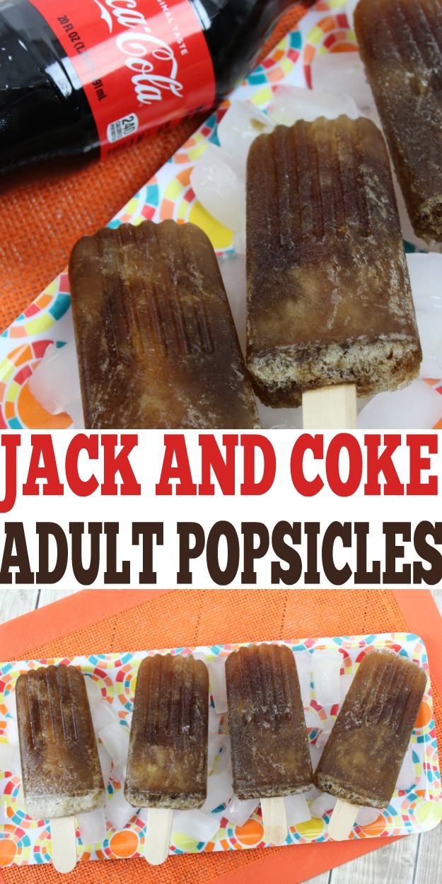 These Jack and Coke popsicles are the perfect adult popsicles. If you are need of some summertime party ideas, this is the perfect treat!