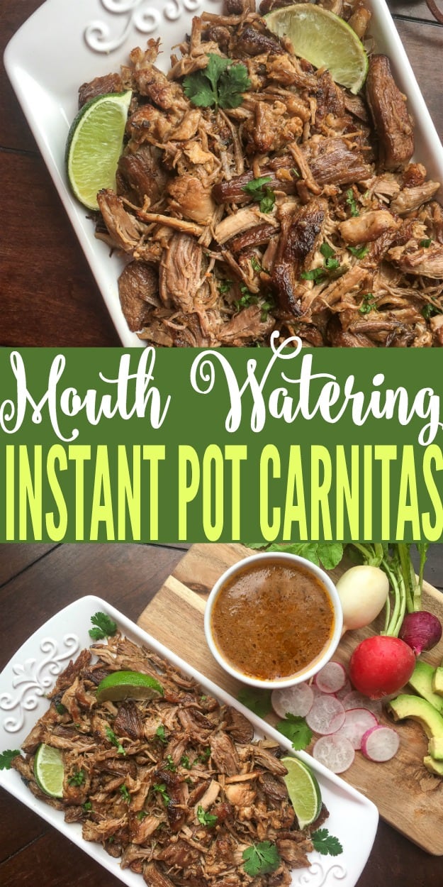 Have you been looking for a good carnitas recipe? This instant pot carnitas recipe is so yummy and is pretty easy to make. 