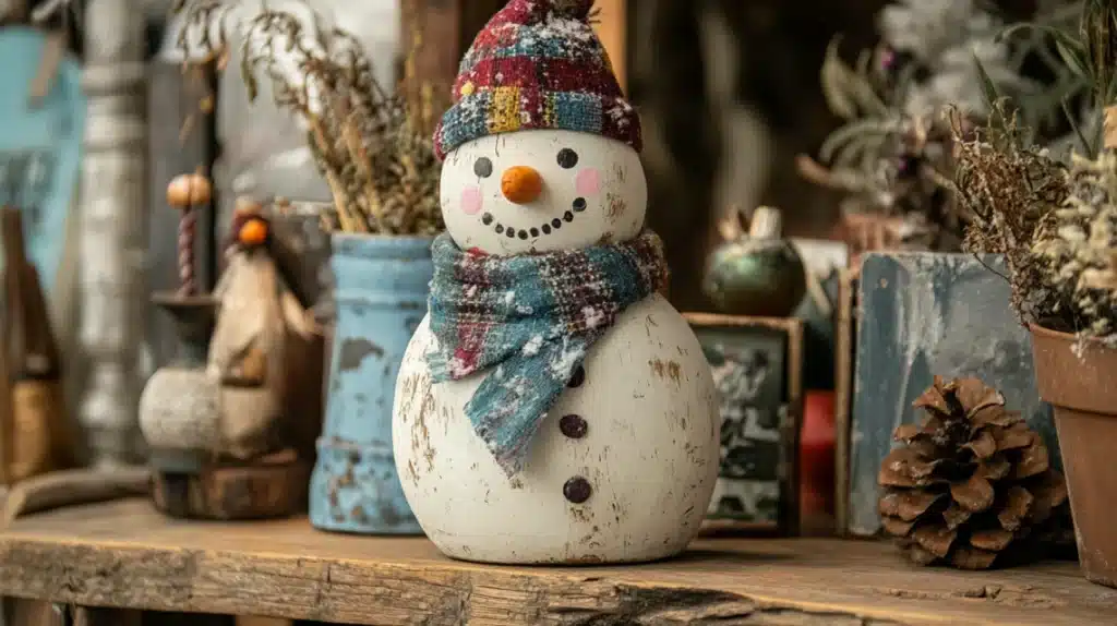 Shelf-Sitting Snowman Craft