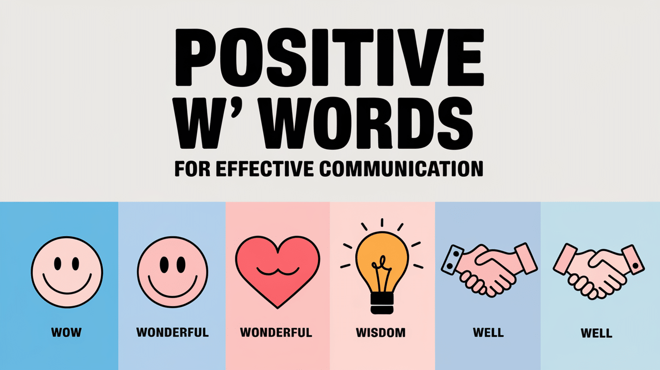 positive words that start with w