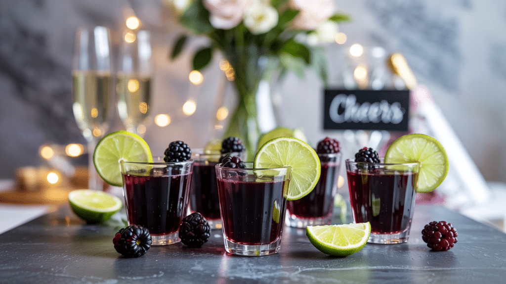Blackberry Lime Jello Shots