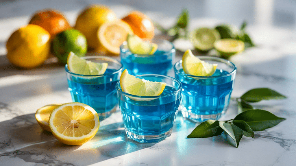 Blue Raspberry Lemonade Shots