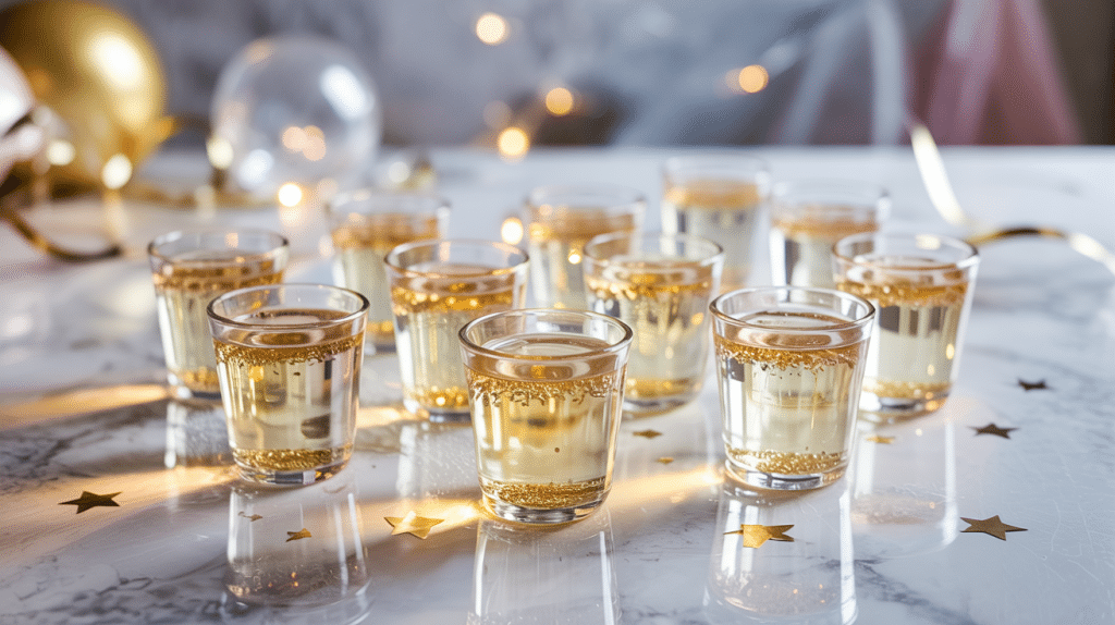 Champagne Glitter Jello Shots
