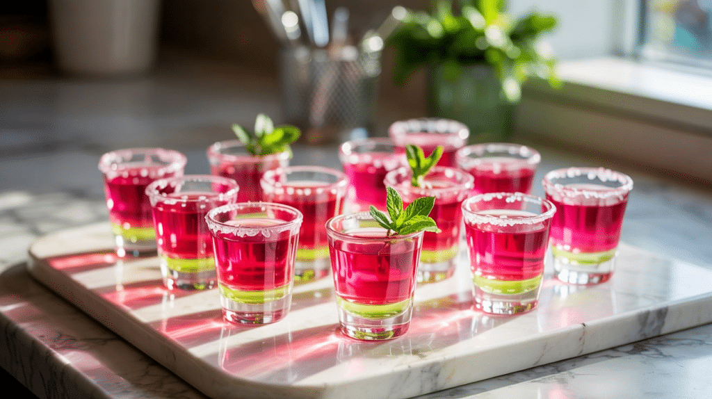 Cherry Limeade Jello Shots