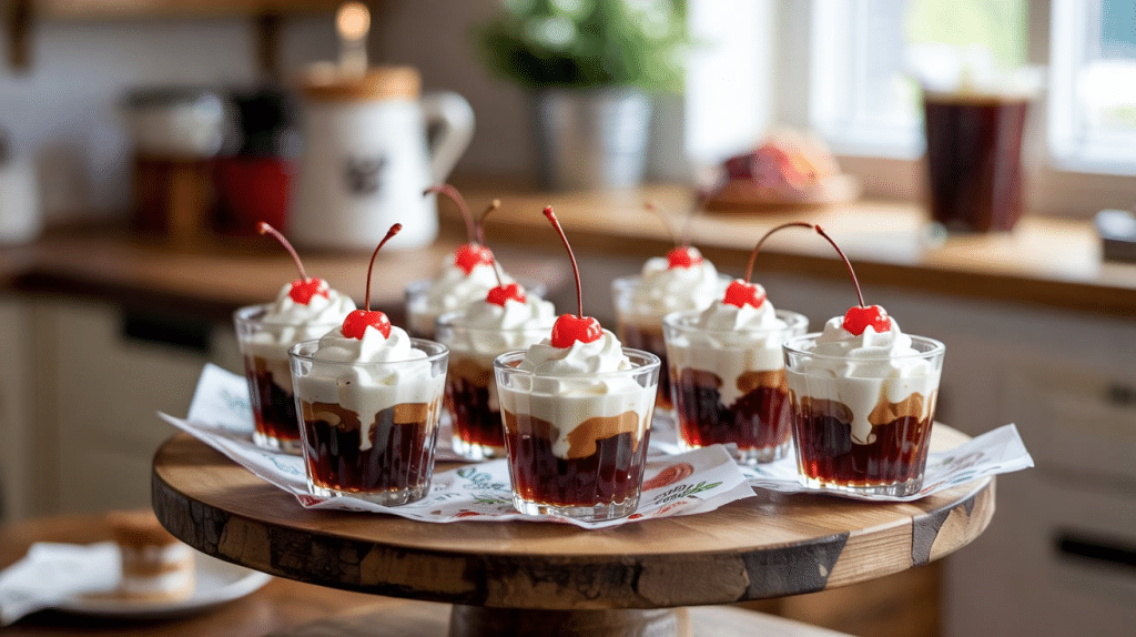Root Beer Float Jello Shots