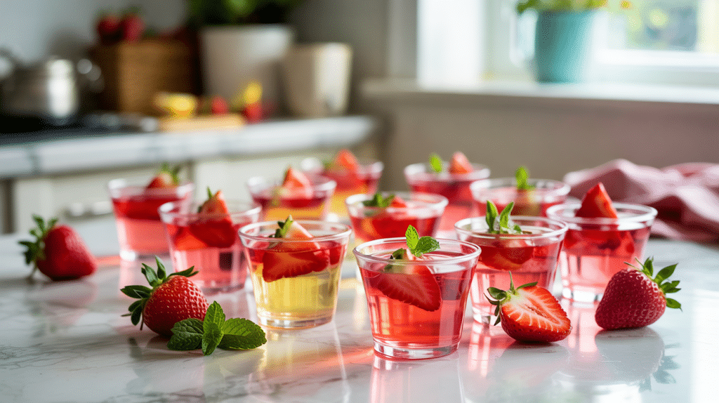 Strawberry Lemonade Jello Shots