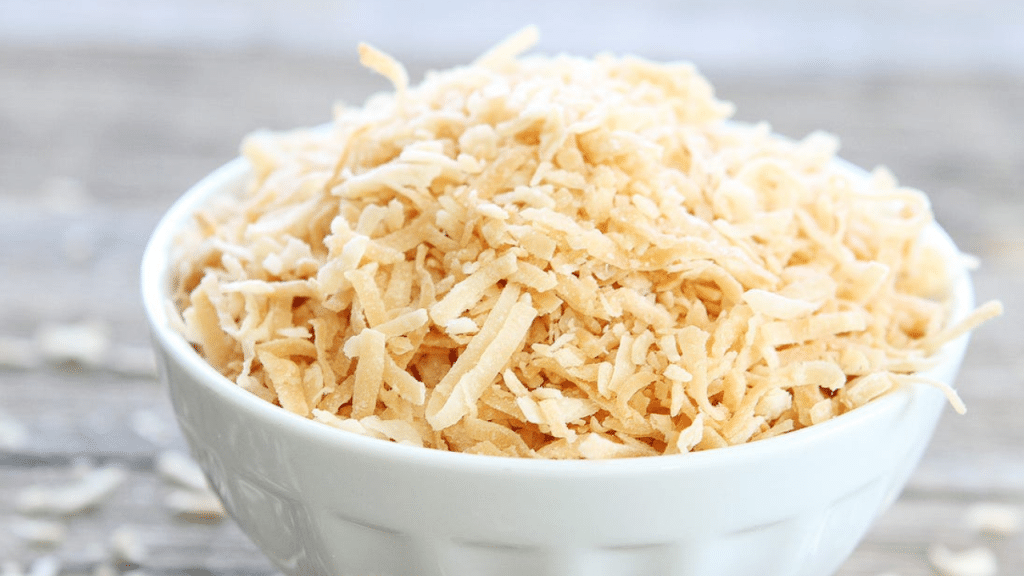 Toasted coconut flakes