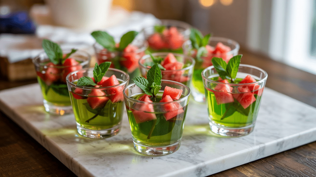 Watermelon Mojito Jello Shots