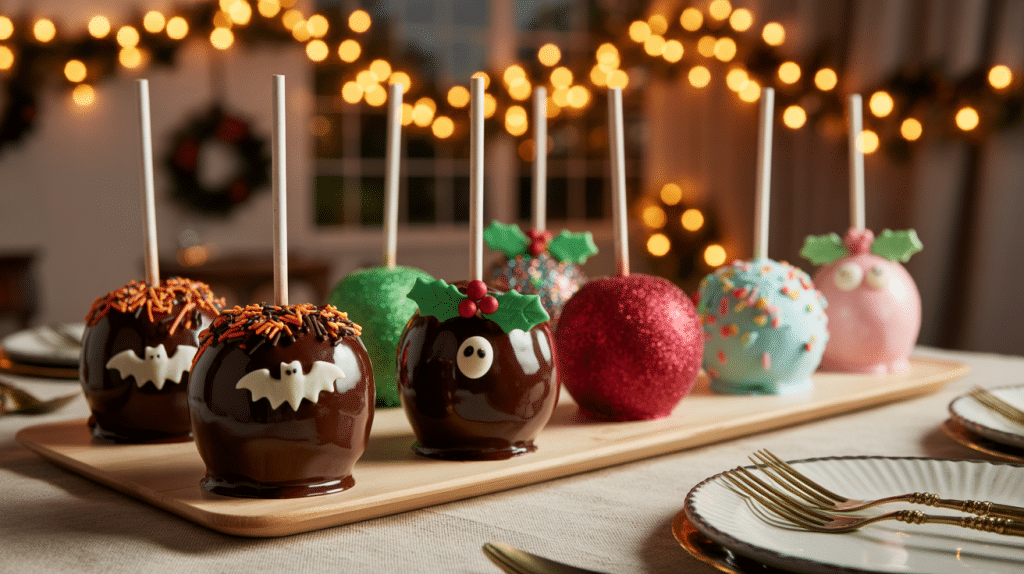 holiday themed apple candy