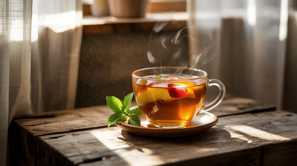 peach herbal tea