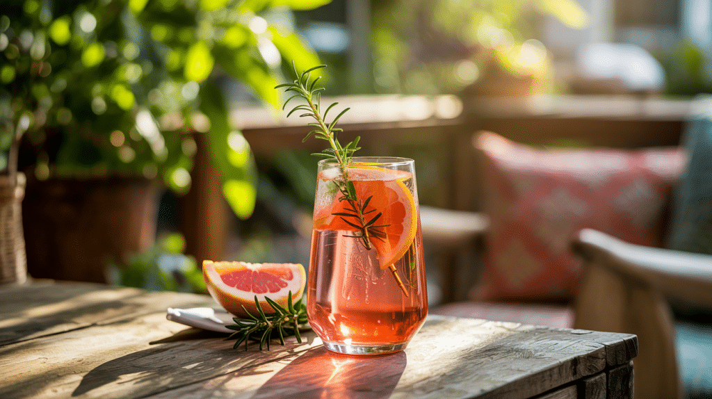 rosemarry grapefruit spritzer