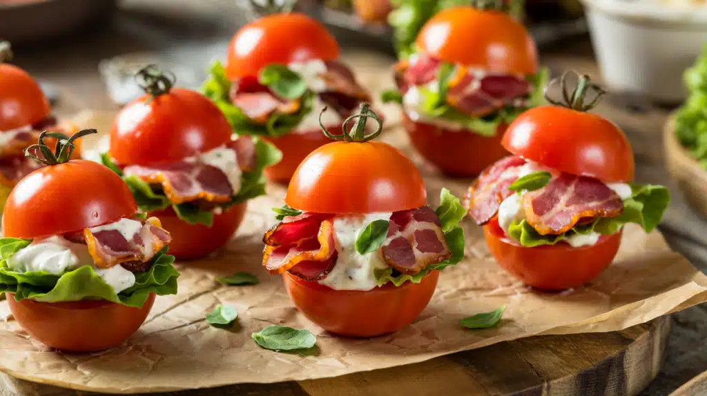 Gluten Free Goodies BLT Stuffed Cherry Tomatoes