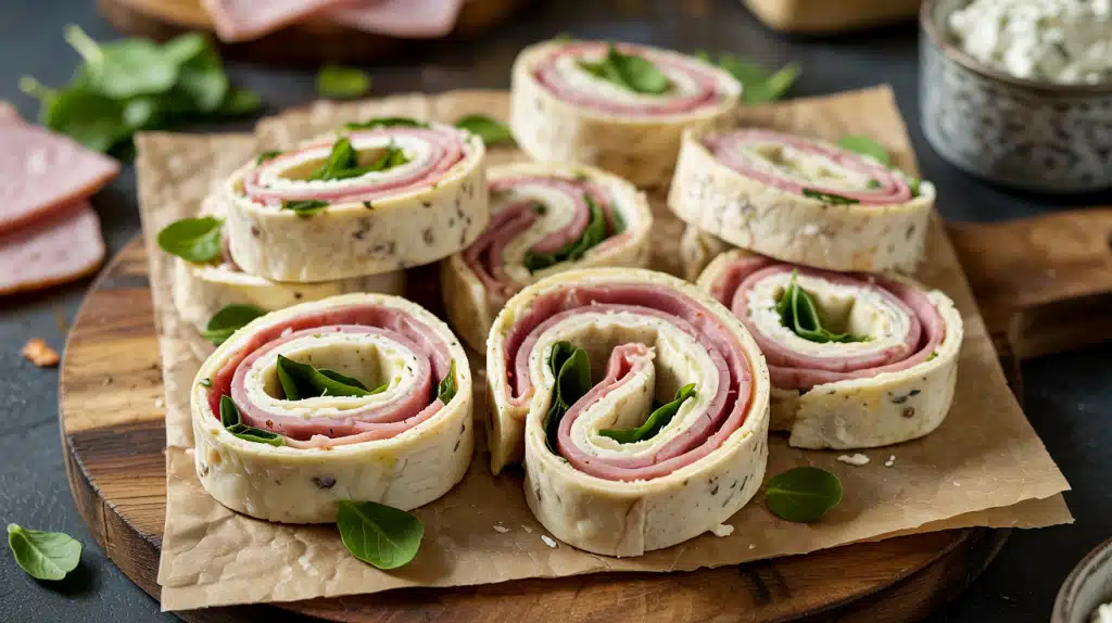 Mini Sandwiches Ham & Cheese Pinwheels
