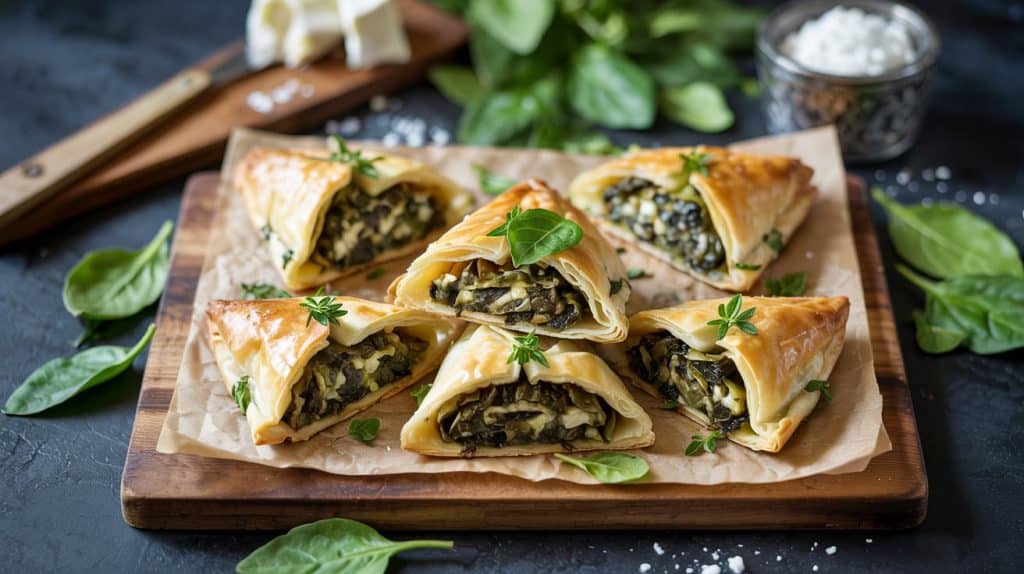 Savory Pastries Spanakopita Spinach Triangles