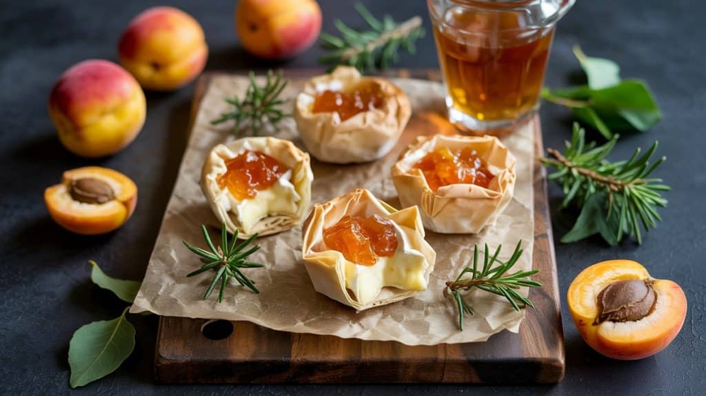 Sweet & Savory Bites Brie and Apricot Phyllo Bites