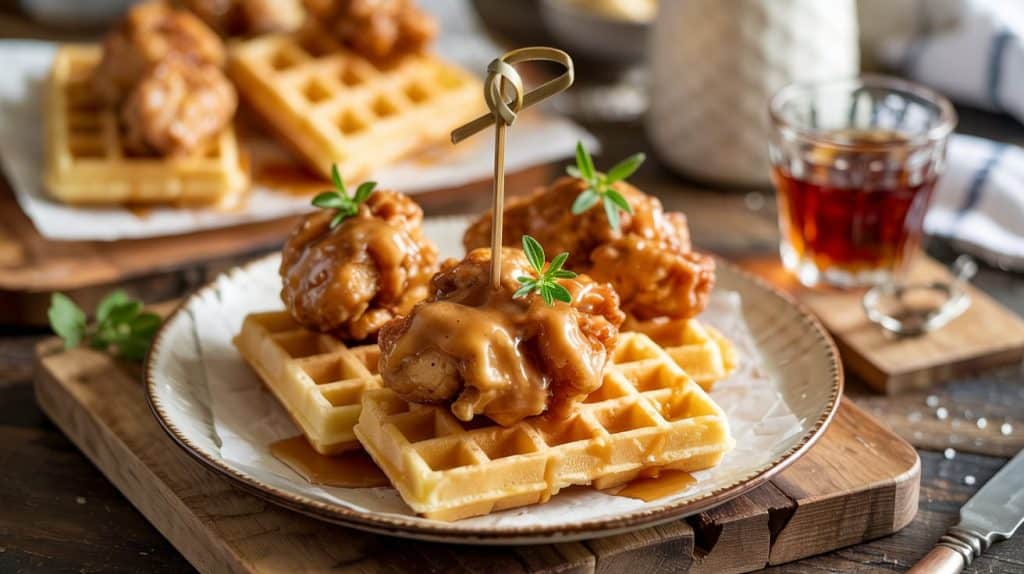Sweet & Savory Bites Chicken and Waffle Bites